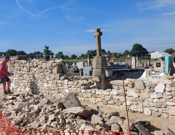 Les travaux au cimetière